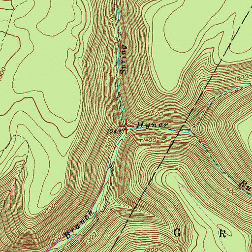Topographic Map of Spring Run, PA