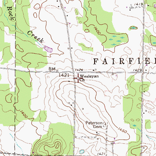 Topographic Map of Wesleyan Church, PA