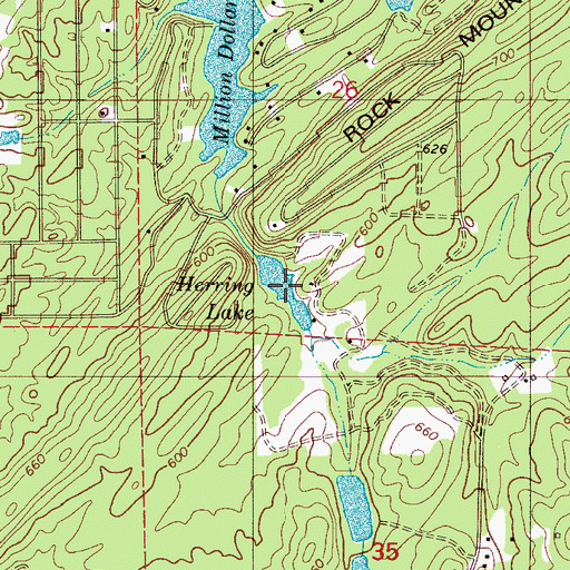 Topographic Map of Herring Lake, AL