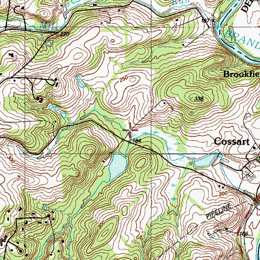 Topographic Map of Norway, PA