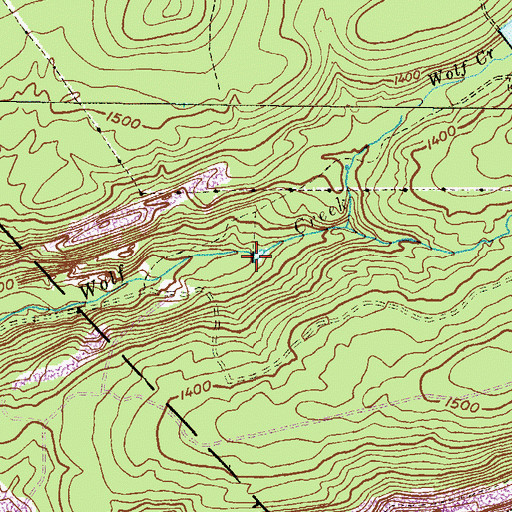 Topographic Map of Intake Dam, PA