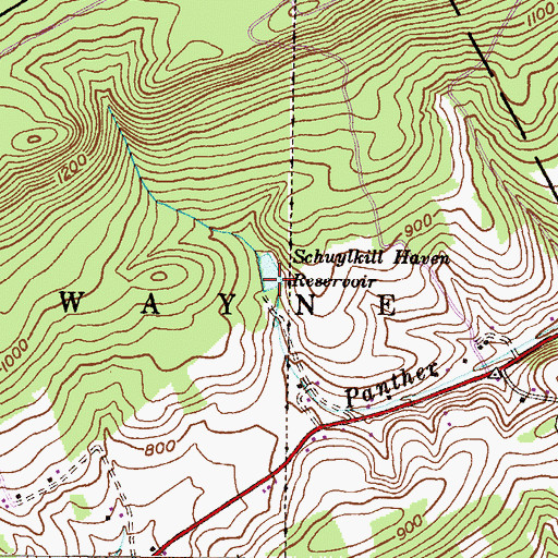 Topographic Map of Panther Creek Dam, PA