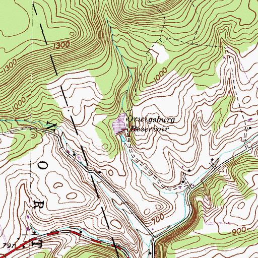 Topographic Map of Lower Dam, PA