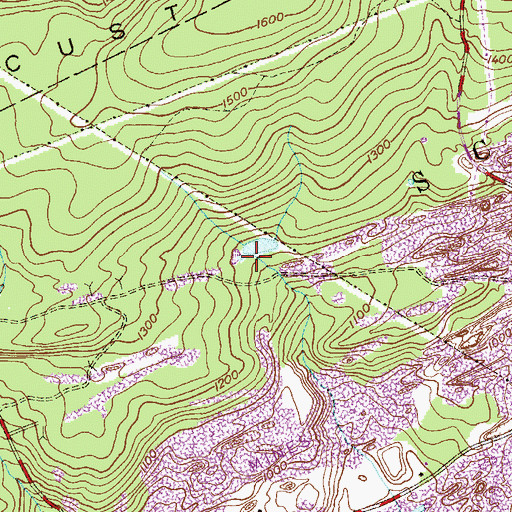Topographic Map of Number One Dam, PA