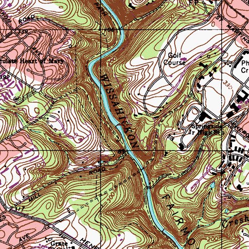 Topographic Map of Margaree Dam, PA