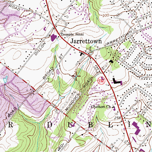 Topographic Map of Long Dam, PA