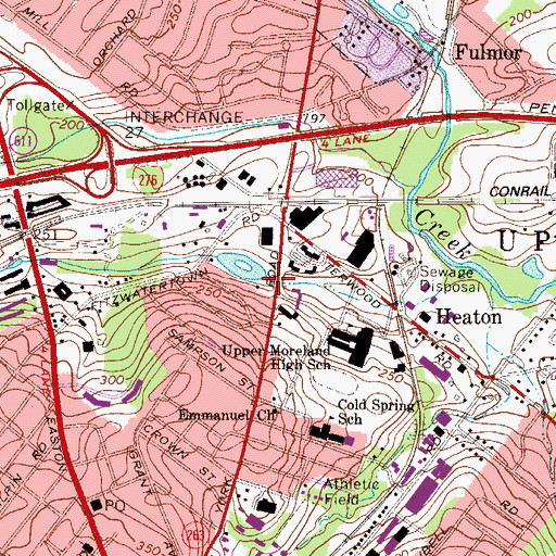 Topographic Map of Robinson Dam, PA