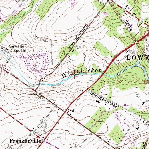 Topographic Map of Gross Dam, PA