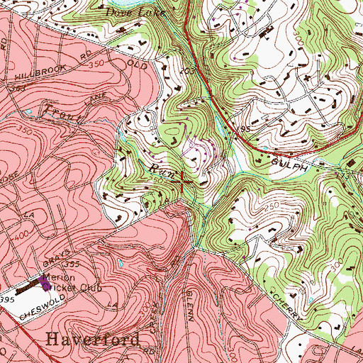 Topographic Map of Griscom Dam, PA