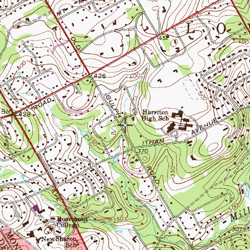Topographic Map of Morris Estate Dam, PA