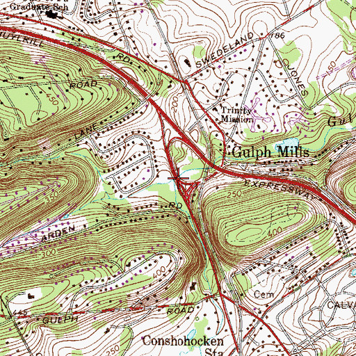 Topographic Map of Upper Dam, PA