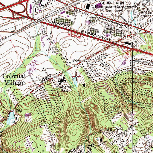 Topographic Map of French Dam, PA