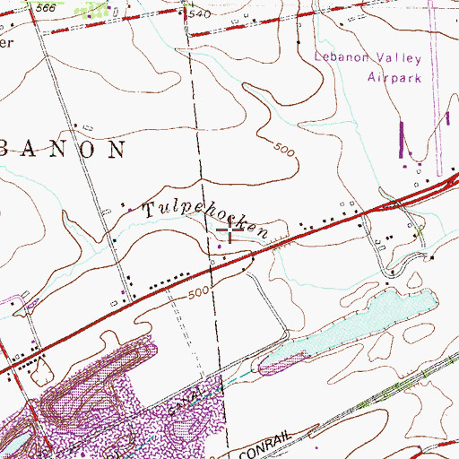 Topographic Map of Tulpehocken Fishing Club Dam, PA