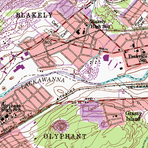 Topographic Map of Wildcat Creek, PA