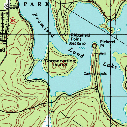 Topographic Map of Conservation Island, PA