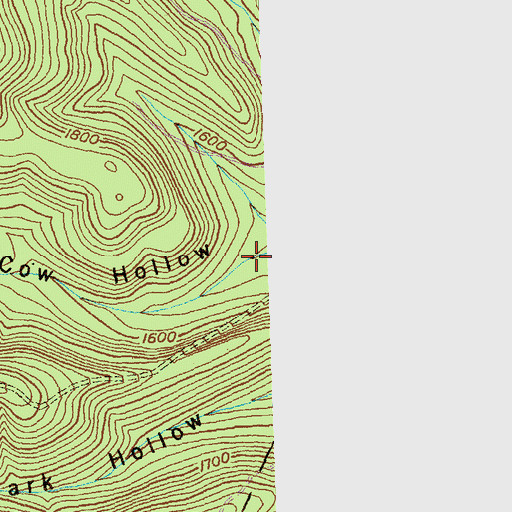 Topographic Map of Cow Hollow, PA