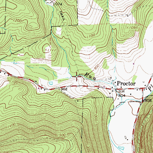 Topographic Map of Engle Run, PA