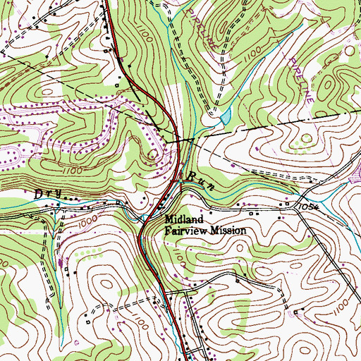Topographic Map of McLaughlin Run, PA