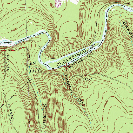 Topographic Map of Panther Hollow, PA