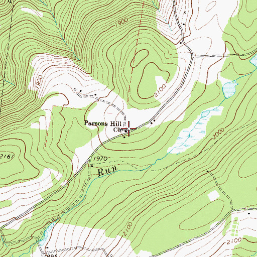 Topographic Map of Parsons Hill Church, PA