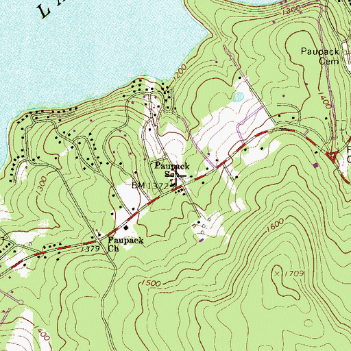 Topographic Map of Wallenpaupack Elementary School, PA