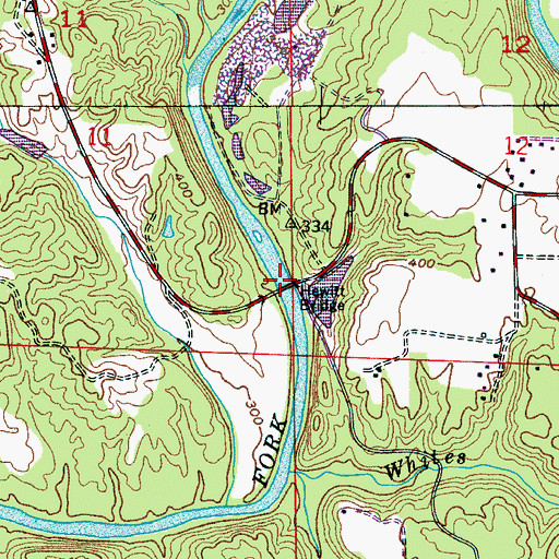 Topographic Map of Hewitt Bridge, AL