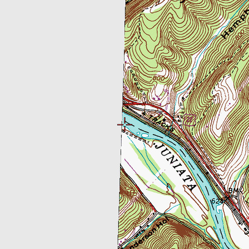 Topographic Map of Snyders Run, PA