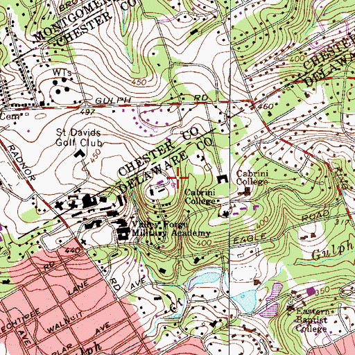Topographic Map of WIFI-FM (Philadelphia), PA