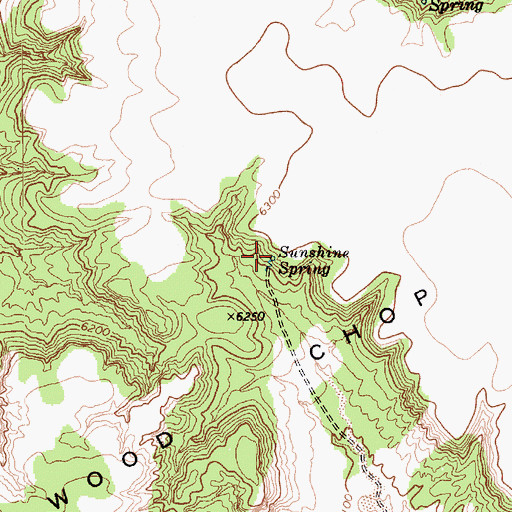 Topographic Map of Sunshine Spring, AZ