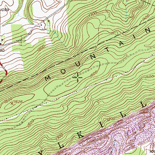 Topographic Map of WZTA-FM (Tamaqua), PA