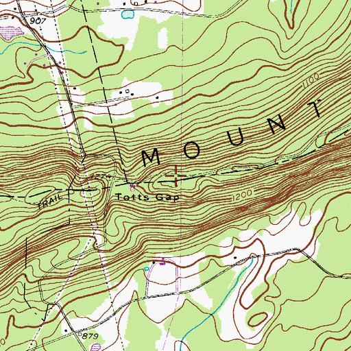Topographic Map of WVPO-FM (Stroudsburg), PA