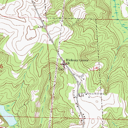 Topographic Map of Hickory Grove Church, AL