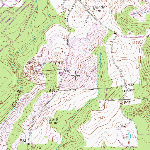 Topographic Map of WDBA-FM (Du Bois), PA