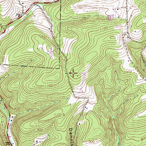 Topographic Map of WSQV-FM (Jersey Shore), PA