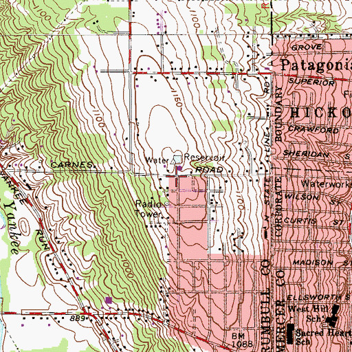 Topographic Map of WMGZ-FM (Sharpsville) (historical), OH
