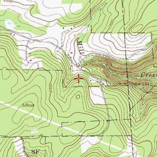 Topographic Map of WKAD-FM (Canton), PA