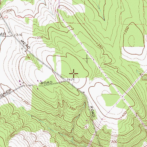 Topographic Map of WYSS-FM (Saegertown), PA