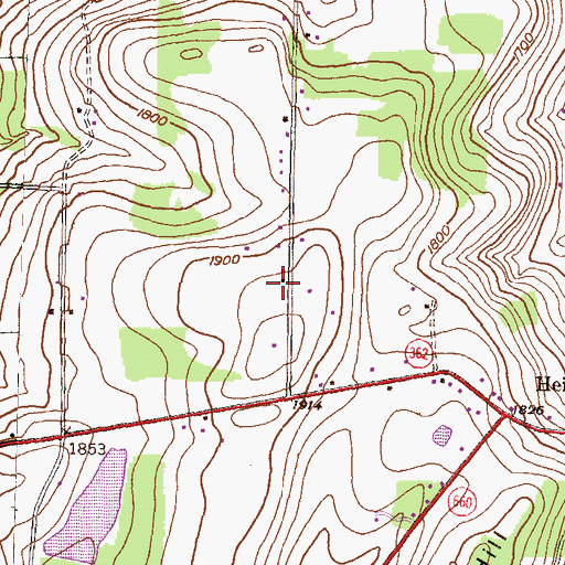 Topographic Map of WGCR-FM (Wellsboro), PA