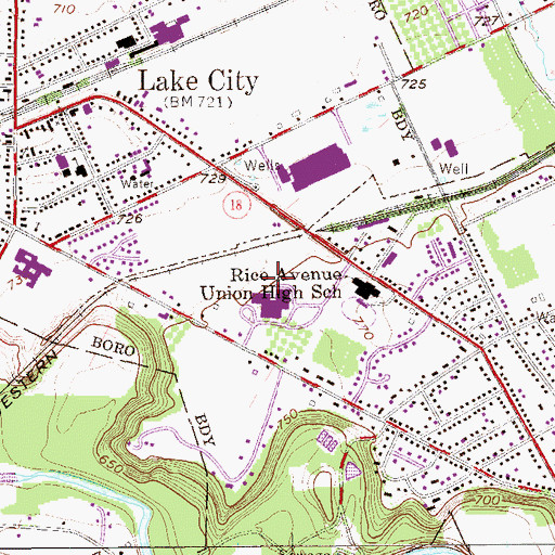 Topographic Map of WGAE-FM (Girard), PA