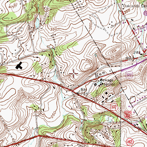 Topographic Map of WCHE-AM (West Chester), PA