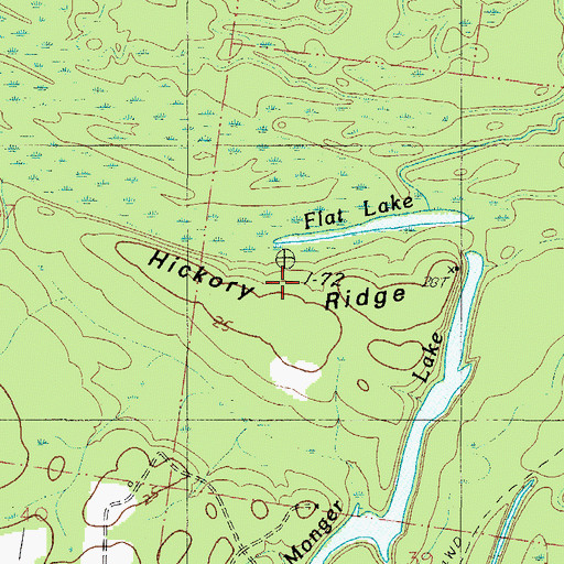 Topographic Map of Hickory Ridge, AL