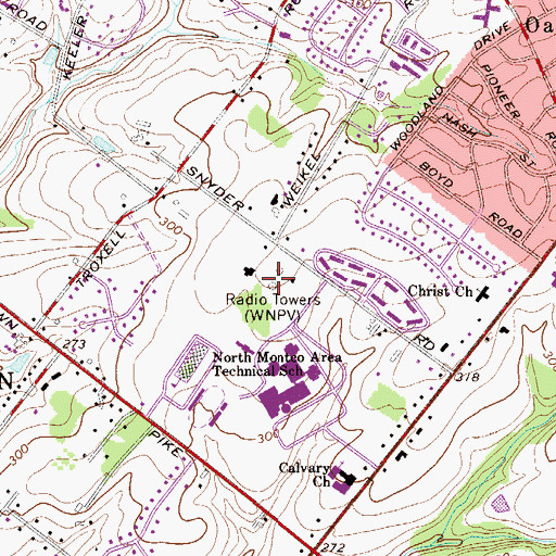 Topographic Map of WNPV-AM (Lansdale), PA