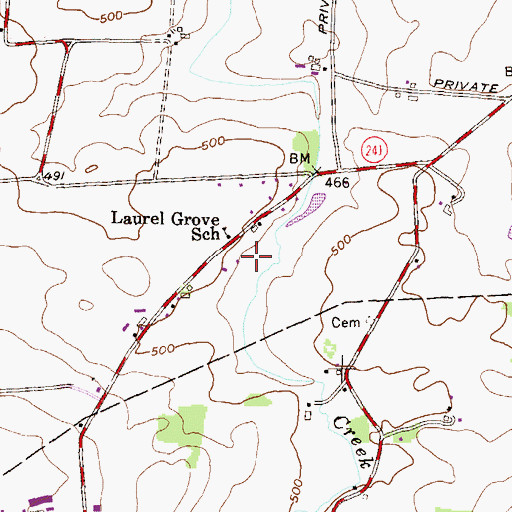 Topographic Map of WAHT-AM (Annville-Cleona), PA