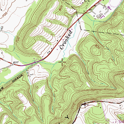 Topographic Map of WQRO-AM (Huntingdon), PA