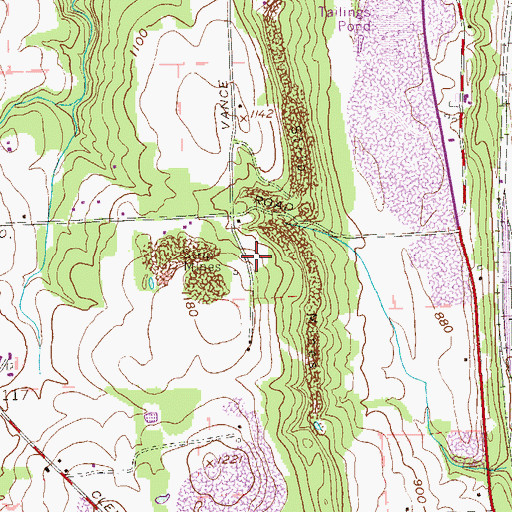 Topographic Map of WBZY-AM (New Castle), PA