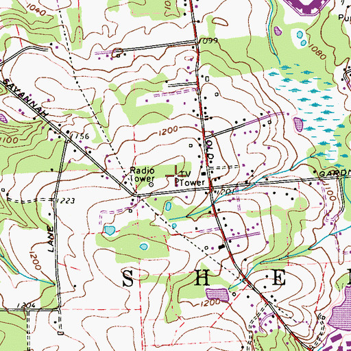 Topographic Map of WKST-AM (New Castle), PA