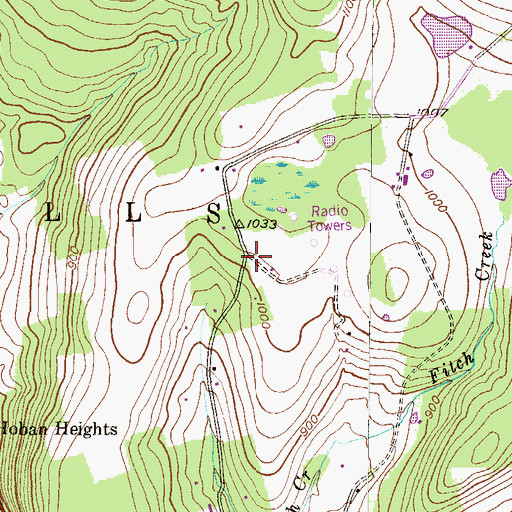 Topographic Map of WARM-AM (Scranton), PA