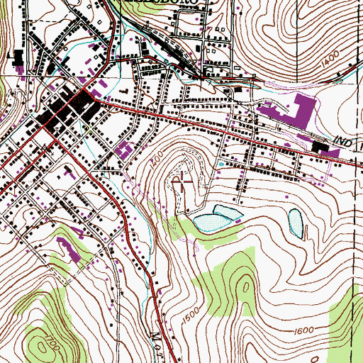 Topographic Map of WNBT-AM (Wellsboro), PA