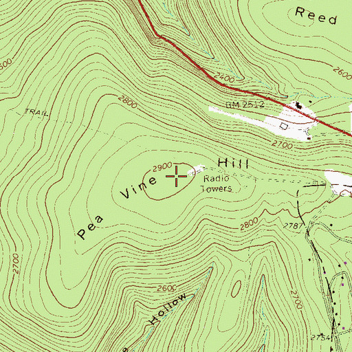 Topographic Map of WJNL-TV (Johnstown), PA