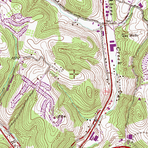 Topographic Map of WPTT-TV (Pittsburgh), PA